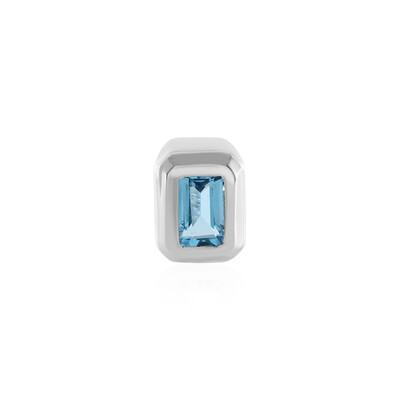 Ciondolo in argento con Topazio Blu Svizzero (MONOSONO COLLECTION)