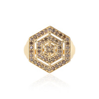 Anello in argento con Diamante Cioccolato I2