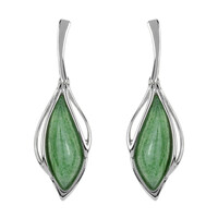 Orecchini in argento con Quarzo Verde