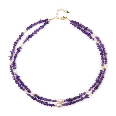 Collana in argento con Ametista Zambiana (Riya)