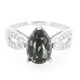Anello in argento con Ossidiana Fiocco di Neve