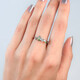 Anello in argento con Topazio Bianco
