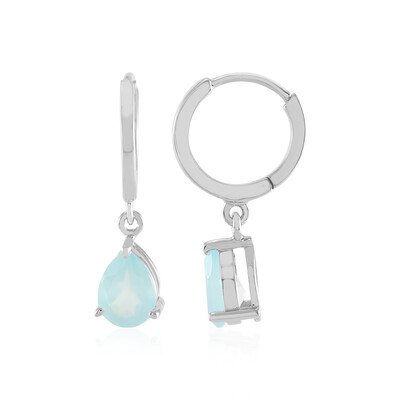 Orecchini in argento con Calcedonio Acqua