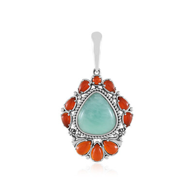 Ciondolo in argento con Amazzonite (Desert Chic)
