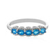 Anello in argento con Apatite Blu Neon