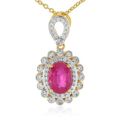 Collana in argento con Zaffiro Rosa del Madagascar