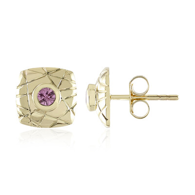 Orecchini in oro con Zaffiro Rosa (de Melo)