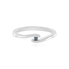 Anello in argento con Diamante Blu I3