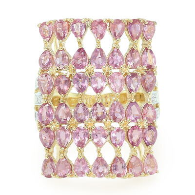 Anello in oro con Zaffiro Padparadscha (non riscaldato) (AMAYANI)