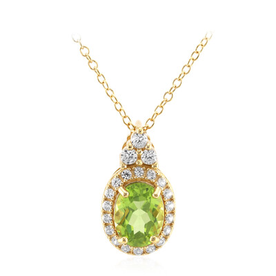 Collana in argento con Peridoto della Birmania