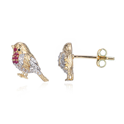 Orecchini in argento con Rubino