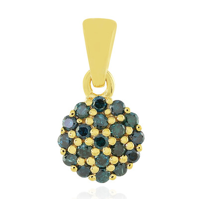 Ciondolo in argento con Diamante Blu I3