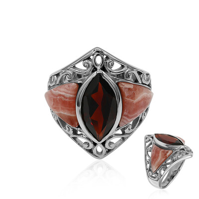 Anello in argento con Granato Mozambico (Art of Nature)