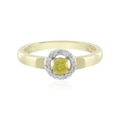 Anello in oro con Diamante Giallo I4