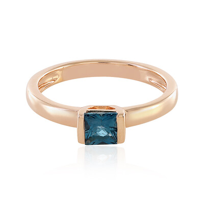 Anello in argento con Topazio Blu Londra
