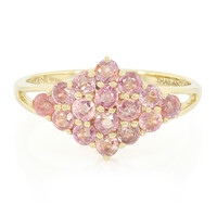 Anello in oro con Zaffiro Padparadscha (non riscaldato) (AMAYANI)