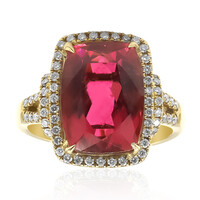 Anello in oro con Rubellite Brasiliana AAA (CIRARI)