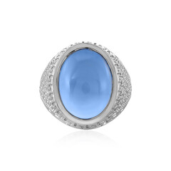 Anello da uomo in argento con Onice Blu