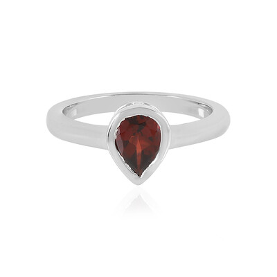 Anello in argento con Granato Mozambico