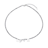Collana in argento con Ematite Argentata