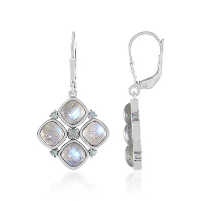Orecchini in argento con Labradorite Blu Maniry (KM by Juwelo)