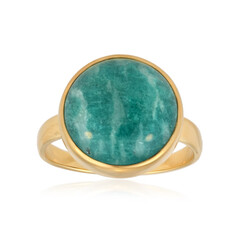 Anello in argento con Amazzonite (Bali Barong)