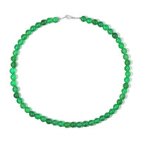 Collana in argento con Onice Verde