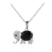 Collana in argento con Spinello Nero