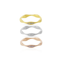 Anello in argento con Diamante I4 (J)