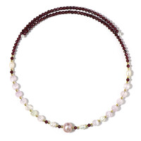 Collana rigida in acciaio con Perla d'Acqua Dolce Pesca (Riya)