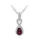 Collana in argento con Rodolite