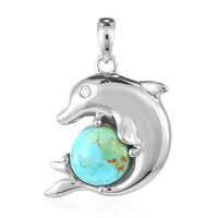 Ciondolo in argento con Turchese Kingman Mohave Blu