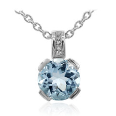 Collana in argento con Topazio Blu Cielo