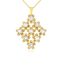 Collana in argento con Topazio Bianco