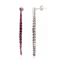 Orecchini in argento con Rodolite