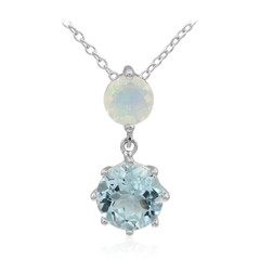 Collana in argento con Topazio Blu Cielo