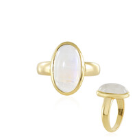 Anello in argento con Pietra di Luna Arcobaleno