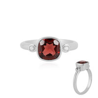 Anello in argento con Granato Mozambico