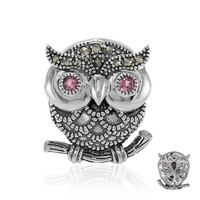 Spilla in argento con Tormalina Rosa