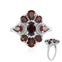 Anello in argento con Granato Mozambico