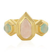 Anello in argento con Quarzo Rosa