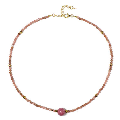 Collana in argento con Rodonite