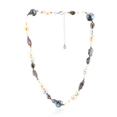 Collana in argento con Perla Keshi (TPC)