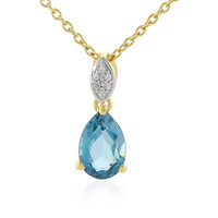 Collana in argento con Topazio Blu Londra
