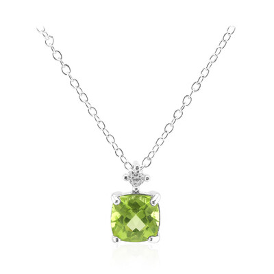 Collana in argento con Peridoto della Birmania