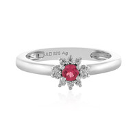 Anello in argento con Spinello Rosa