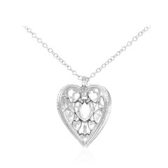 Collana in argento con Topazio Bianco