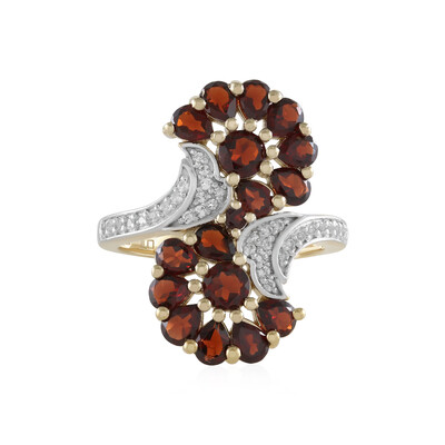 Anello in argento con Granato Mozambico