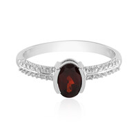 Anello in argento con Granato Mozambico