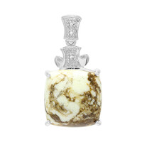 Ciondolo in argento con Magnesite